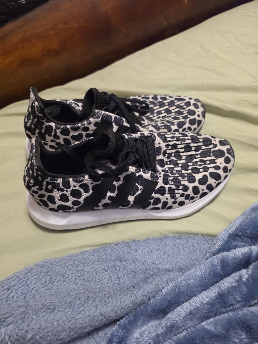 adidas Black and White Leopard Print Women's Sneakers